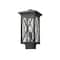 Z-Lite Brookside 1 Light Outdoor Post Mount Fixture, Black And Clear Seedy 583PHMS-BK - alternate 2